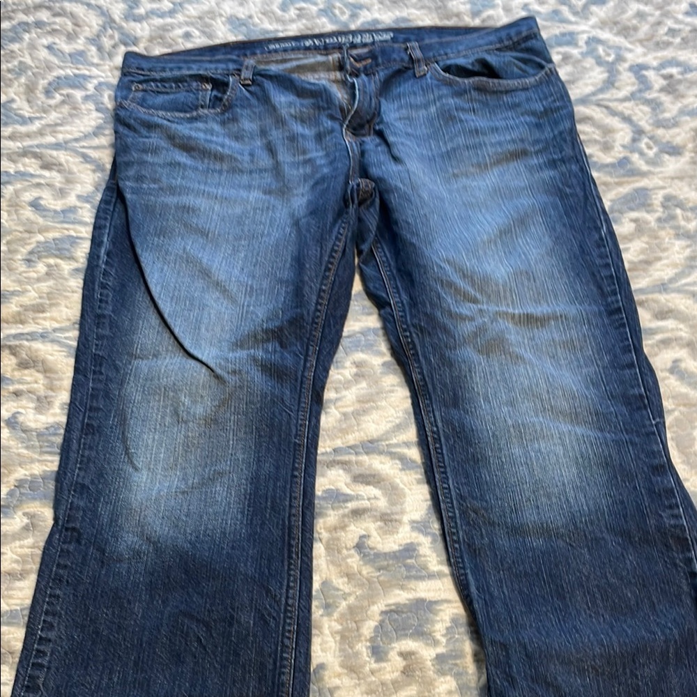 Old Navy Blue Relaxed Jeans with Natural Fading